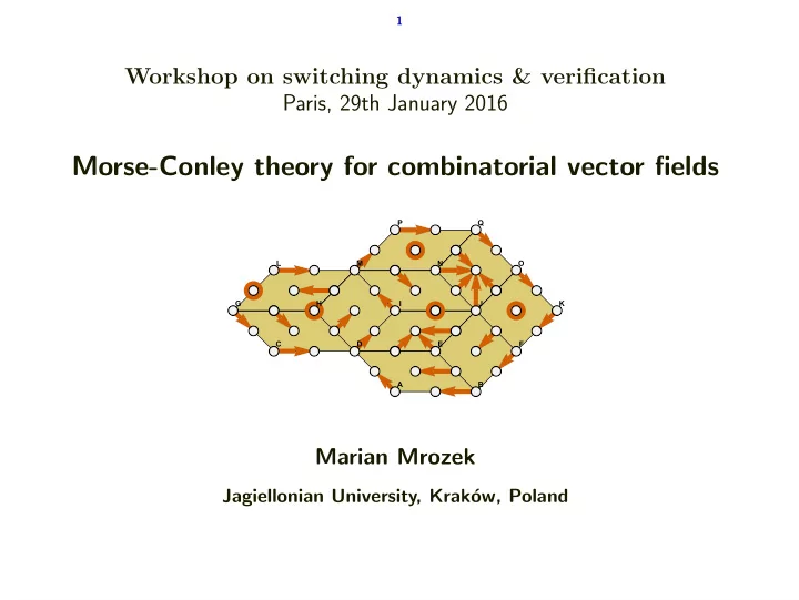 morse conley theory for combinatorial vector fields
