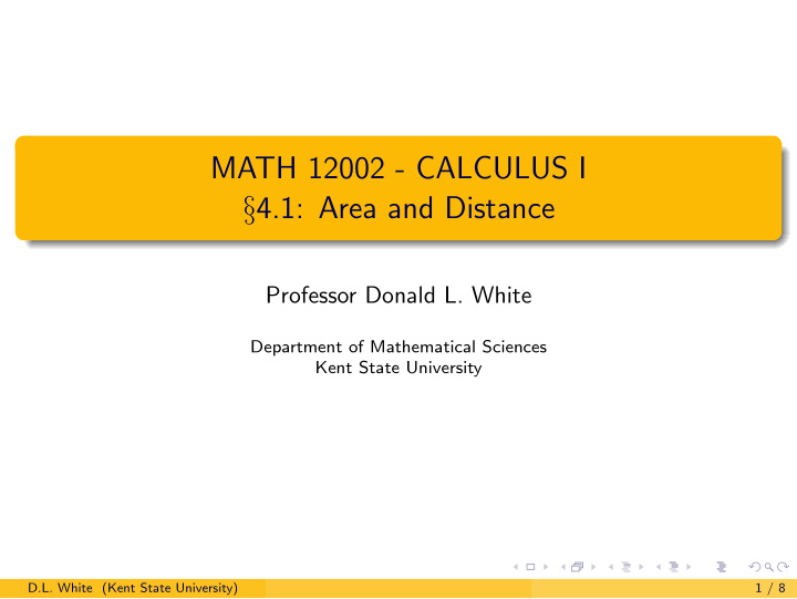 math 12002 calculus i 4 1 area and distance