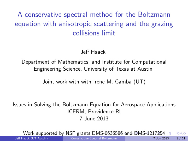 a conservative spectral method for the boltzmann equation