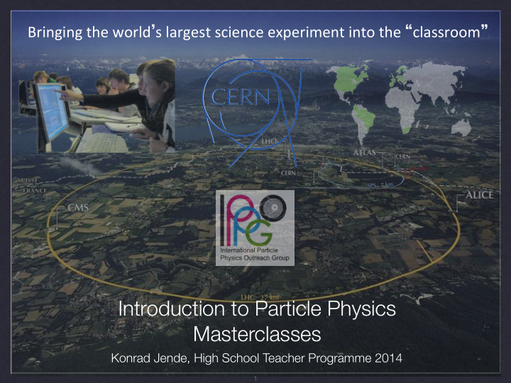 introduction to particle physics masterclasses