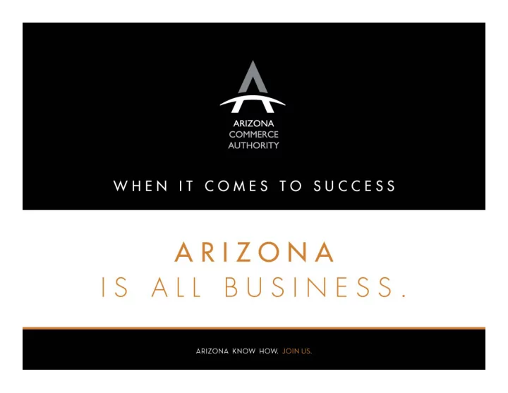 the arizona commerce authority