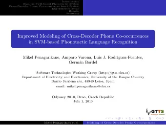 Improved Modeling of Cross-Decoder Phone Co-occurrences  in SVM-based Phonotactic Language