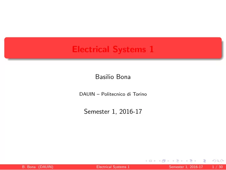 electrical systems 1