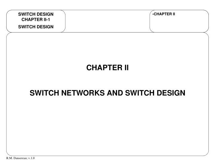 chapter ii switch networks and switch design