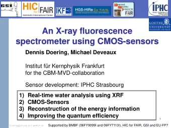 Institut fr Kernphysik Frankfurt  for the CBM-MVD-collaboration  Sensor development: IPHC