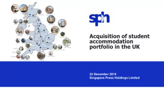 accommodation  portfolio in the UK  23 December 2019  Singapore Press Holdings Limited  Key