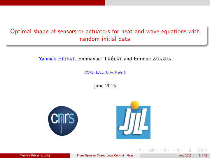 optimal shape of sensors or actuators for heat and wave