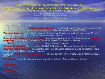 Euro-  -Mditerranean  Mditerranean Symposium  Symposium -  - Working Group 2  Working Group 2
