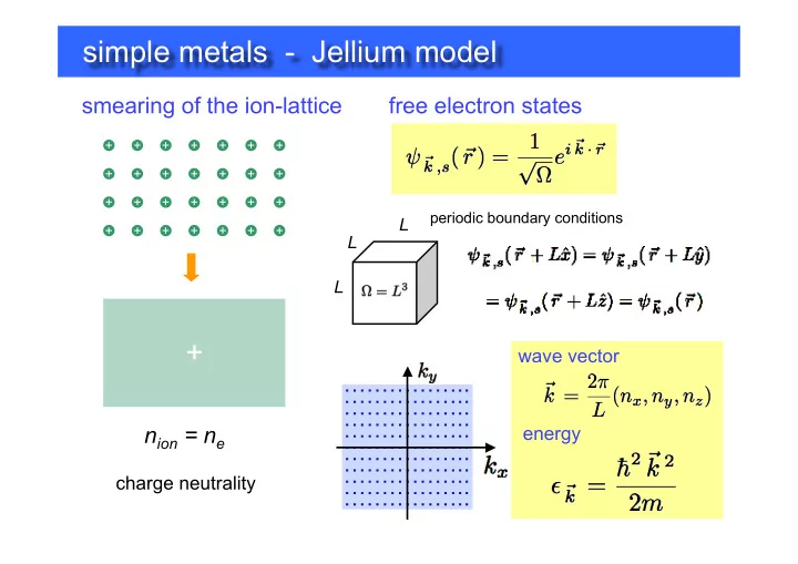 simple metals jellium model
