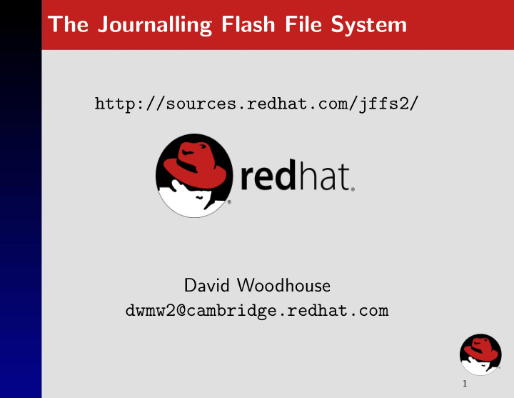 the journalling flash file system