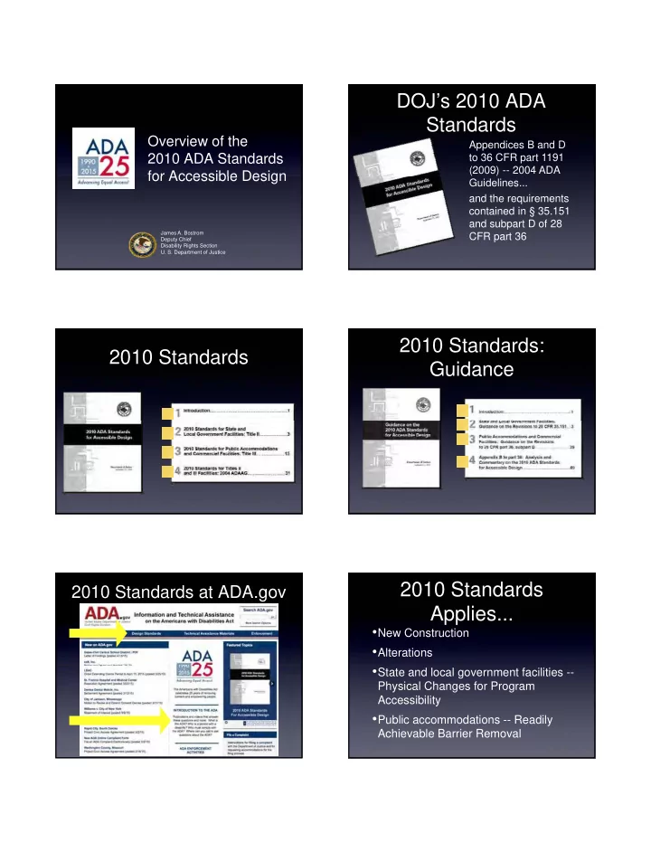 2010 standards