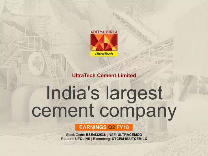 india s largest cement company