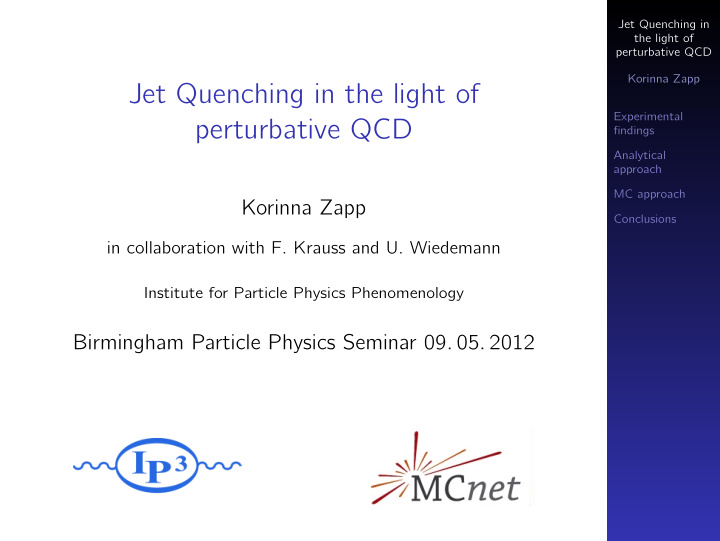 jet quenching in the light of