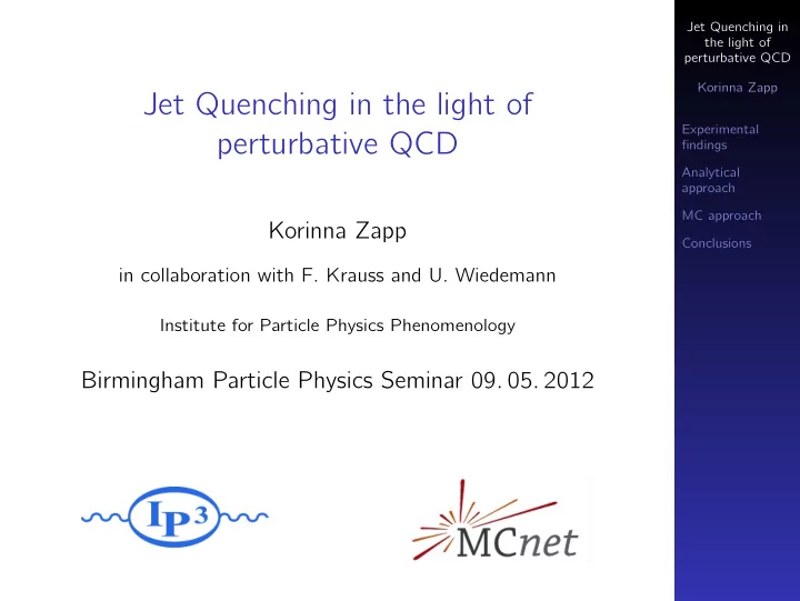 jet quenching in the light of