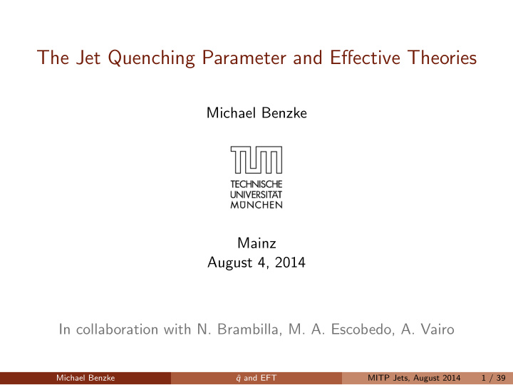 the jet quenching parameter and effective theories