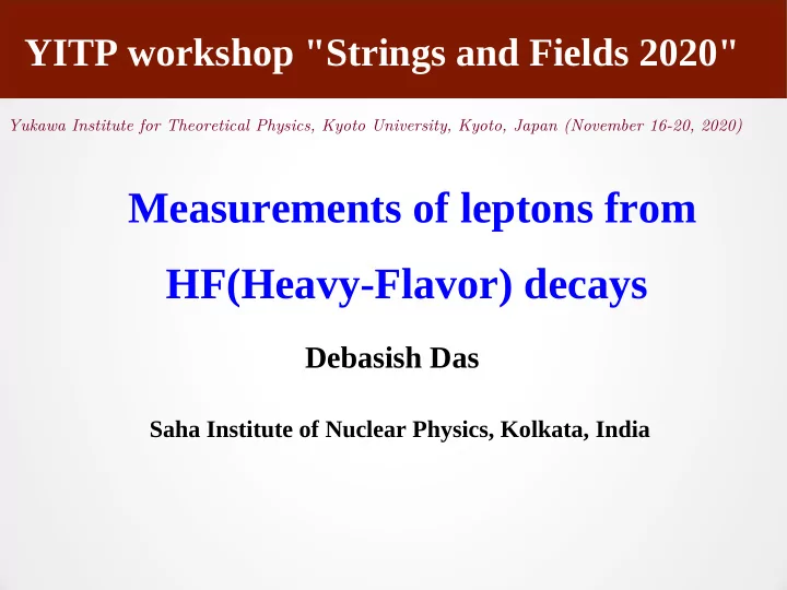 measurements of leptons from hf heavy flavor decays