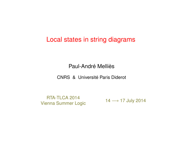 local states in string diagrams