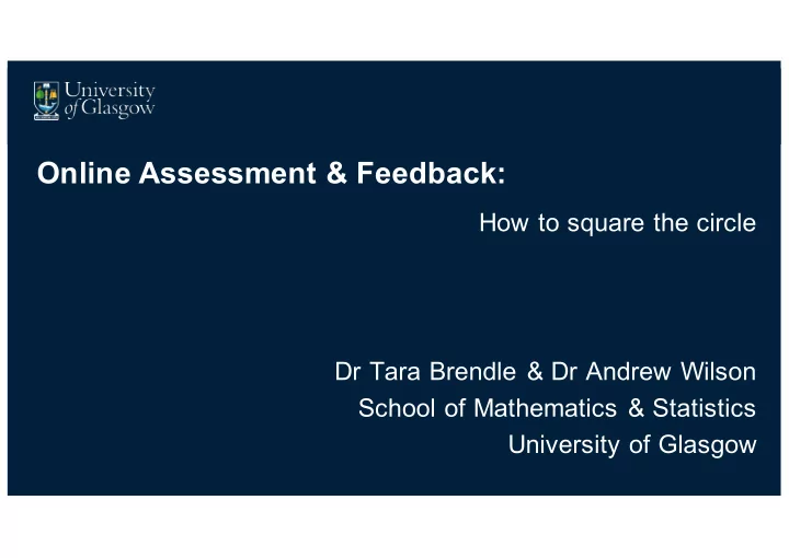online assessment feedback