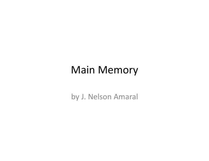 main memory