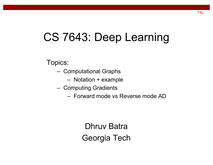 cs 7643 deep learning