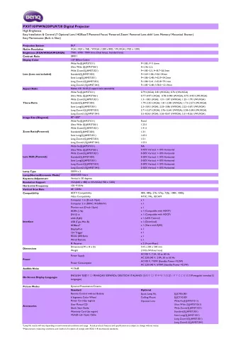 PX9710/PW9620/PU9730 Digital Projector  High Brightness  Easy Installation &amp; Control (7