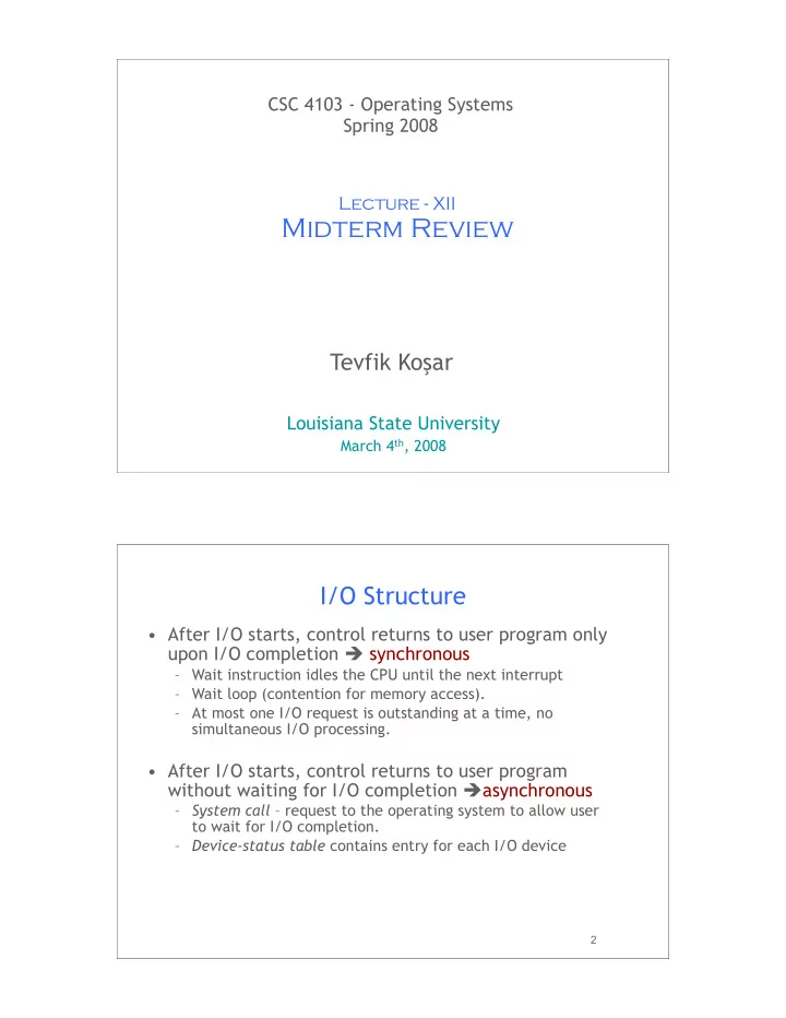 midterm review