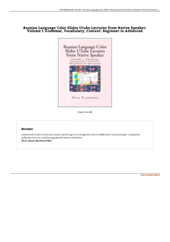 Russian Language Color Slides Utube Lectures from Native Speaker:  Russian Language Color Slides