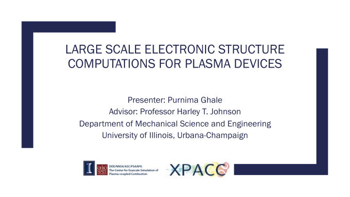 large scale electronic structure computations for plasma