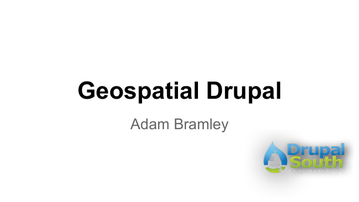 geospatial drupal