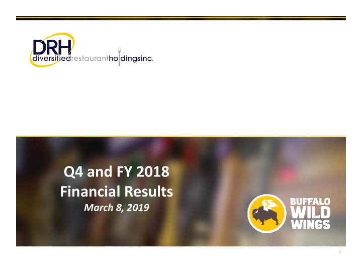 q4 and fy 2018 financial results