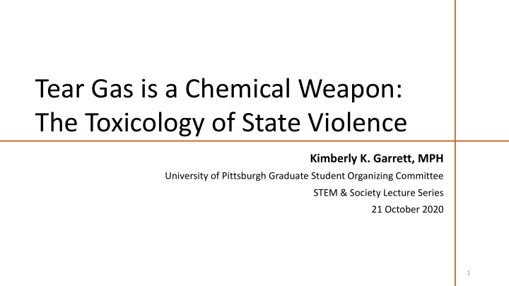 tear gas is a chemical weapon the toxicology of state