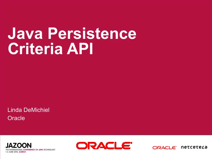 java persistence criteria api