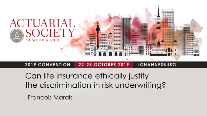 the discrimination in risk underwriting