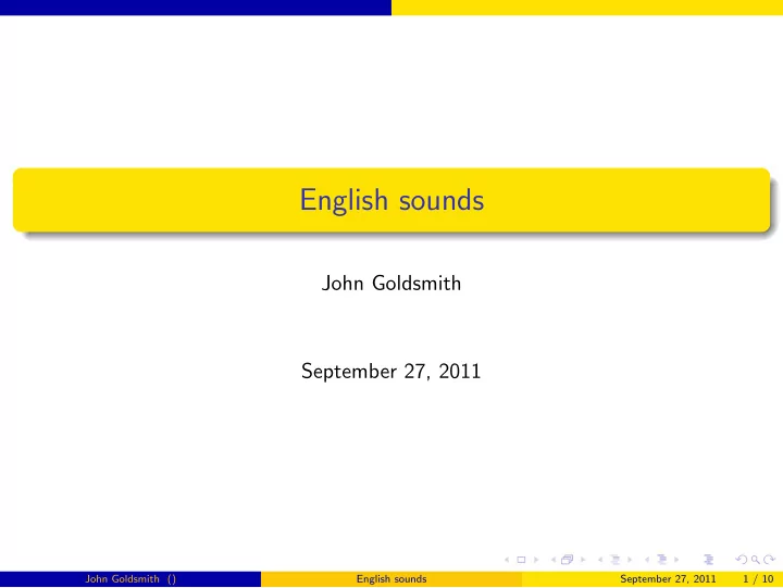english sounds