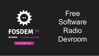 Free  Software  Radio  Devroom  The  (Free Software SDR) Year  in Review  GNU Radio