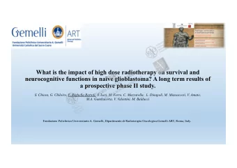 a prospective phase II study.   S. Chiesa, G. Chiloiro, F. Beghella Bartoli, S. Luzi, M. Ferro,