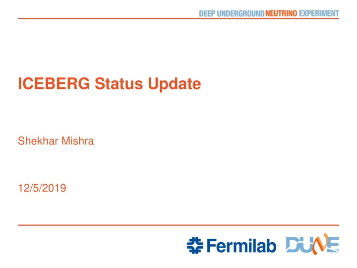 iceberg status update