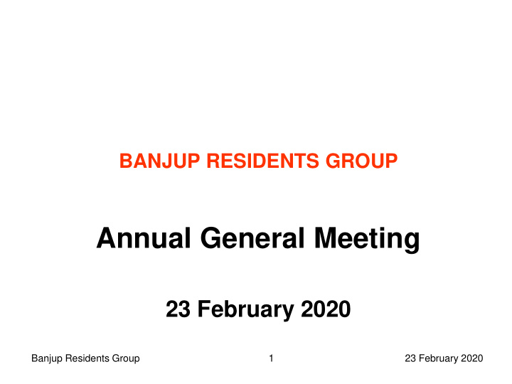 annual general meeting