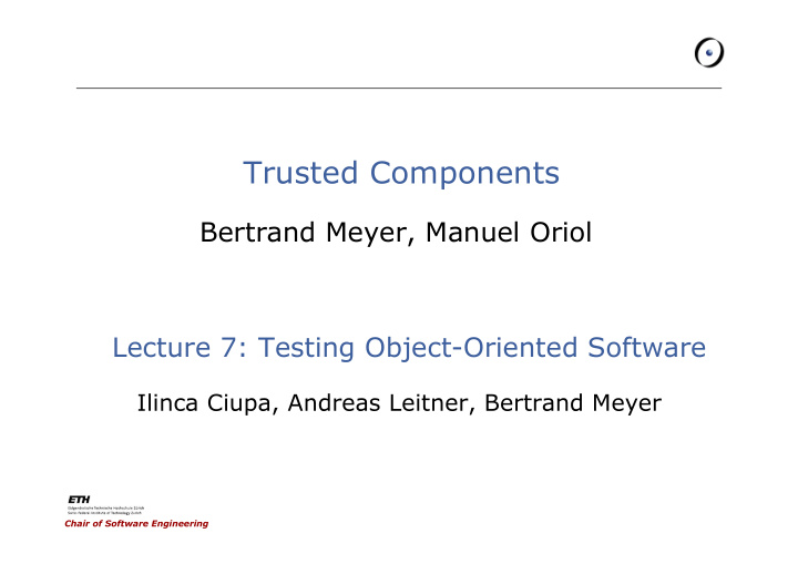 trusted components