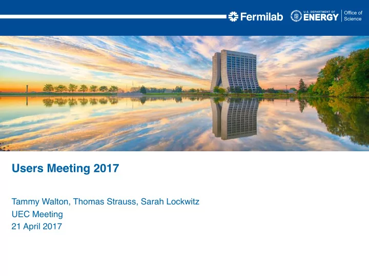 users meeting 2017