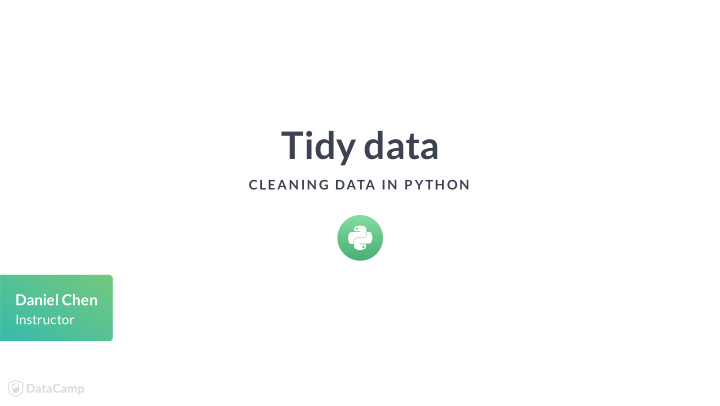 tidy data