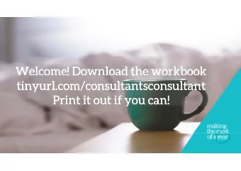 Welcome! Download the workbook  Welcome! Download the workbook  !  !  t  t