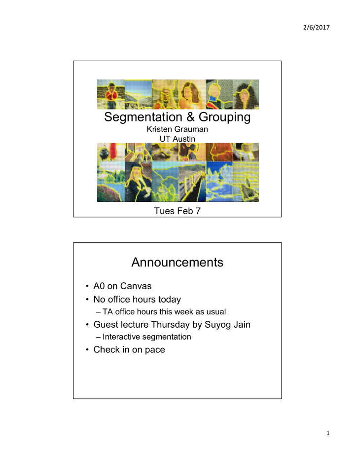 segmentation grouping