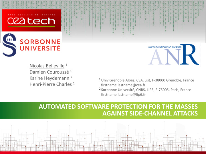 automated software protection for the masses against side
