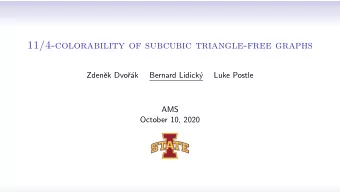 11/4-colorability of subcubic triangle-free graphs  Zden  ek Dvo  r  ak  Bernard Lidick  y