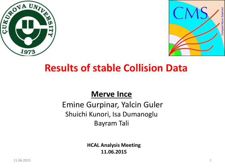 results of stable collision data