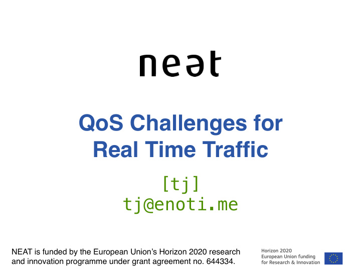 qos challenges for real time traffic