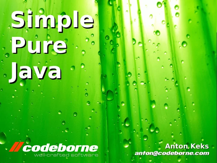 simple simple pure pure java java