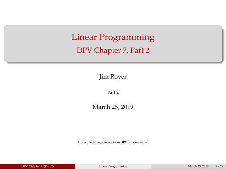 linear programming