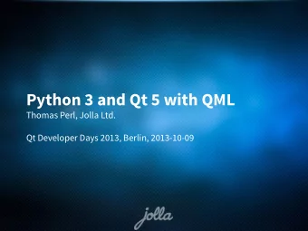 P  y  t  h  o  n  3  a  n  d  Q  t  5  w  i  t  h  Q  M  L  T  h  o  m  a  s  P  e  r  l  ,  J  o